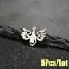 5 Piezas/Paquete Exportación Transfronteriza Personalizado Acero Inoxidable Calado Botella Gota de Agua Llama Colgante Asimétrico Accesorios DIY