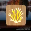 Comercio Electrónico Transfronterizo Suministro Creativo Madera Maciza Recortada Letra Inglesa Luz de Noche Adornos Culturales y Creativos de Madera Luz LED Luminosa