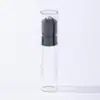 Frasco de 10ml com tampa de pressão e roll-on 15ml de vidro transparente com volume de líquido controlável frasco com esfera para caminhada óleo essencial perfume sub-embalado