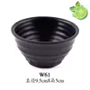Louça de melamina estilo japonês tigela preta para cozinhar tigela criativa para tempero de hot pot tigela com pauzinhos de plástico tigela para arroz de fast food tigela pequena para sopa