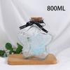 Frasco de los deseos botella estrellas de la suerte vidrio transparente 520 concha nebulosa diy desierto corcho pintura con arena jarrón