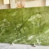 Verde Manzana Mármol Natural Verde Dandong Mesa de Comedor Pared de Fondo de TV Piso Escalera Decoración de Prueba Francesa Piedra Verde