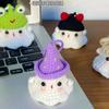 DIY Halloween Dress-up Pequeno Fantasma Pingente Tecido à Mão Bolsa Acabada Acessórios Bonito Casal Namorada Chaveiro