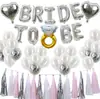 Despedida de Soltera Nupcial Anillo de Diamante Borla Traje Decoración Fiesta Pre-Boda Novia por ser Paquete de Globos