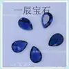 Fábrica de Wuzhou color cristal de vidrio con forma de pera gema artificial procesamiento circón al por mayor accesorios para joyería DIY