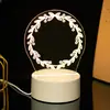 Venta al por mayor de fábrica tablero de escritura DIY de moda en internet luz nocturna luz nocturna 3D tablero de mensajes luminoso acrílico borrable
