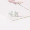 Abalorios de Cerámica, Diseño Dulce, Pendientes para Estudiante Adulta Mujer, Pendientes Simples de Hoja, Agujas de Acero, Pequeños y Frescos