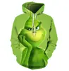 Sudadera con capucha y cremallera 3D para hombre, nueva para Navidad y Halloween 2025, Cosplay