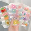Cuerda de Cuentas Estilo Coreano para Niñas Lazo para el Cabello de Niña Anillo para el Cabello de Gusano Pequeño de Fruta de Dibujos Animados Accesorios para el Cabello de Flor para Moño de Bola de Niña