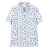 Camisa pequeña de verano para madre de mujer de mediana edad y anciana, camisa de manga corta, camisa de solapa holgada de talla grande para abuela de ancianos