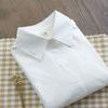 Camisa Blanca de Comercio Exterior para Mujer Otoño Color Sólido Casual Camisa Base Interior Estilo Academia Simple para Viajar al Trabajo Top Profesional