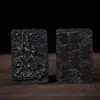 Pingente Ornamentado de Madeira de Jujuba Fulminada com Aparência de Jade, Amuleto Portátil, Deus da Riqueza das Cinco Vias Zhao Gongming, Deus da Riqueza Marcial, Amuleto, Amuleto Budista