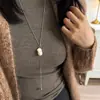 Collar de Perla Barroca Deslizante para Mujer 2026 Nuevo Estilo Lujo Ligero Sensación de Alta Gama Colgante Estilo Largo de Plata Cadena Trendy para Suéter