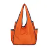 Bolsa de compras plegable ecológica, poliéster, gran capacidad, color liso, bolsa de mano ecológica, bolsa portátil para la compra para supermercados, plegable