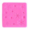 Molde de silicona de copo de nieve molde para decoración de pastel de azúcar volteado chocolate molde para hornear DIY