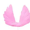Hermoso Soñador Romántico Blanco Alas Grandes Pluma de Ángel Princesa Chica Corazón Pastel de Cumpleaños Postre Decoración Enchufe