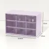 Caja de Almacenamiento Transparente Tipo Cajón de Nueve Compartimentos Escritorio Perler Beads Papelería Caja Organizadora Apilable Transfronterizo Spot Venta al por Mayor