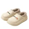 Pantuflas de algodón impermeables para mujer, ropa de casa para interior de otoño e invierno, nuevo estilo 2026, con diseño de talón cubierto, adecuadas para usar al aire libre, cálidas y afelpadas, ideales para uso posparto