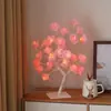 Lámpara de rama de rosa LED transfronteriza USB flor artificial decoración de dormitorio regalo de Navidad San Valentín lámpara de mesa pequeña decorativa