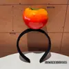 Diadema para el cabello con forma de fruta y verdura, pinzas para el cabello para mujer, accesorio para la cabeza distintivo, creativo y divertido, diadema de presión para lavarse la cara, goma para el cabello, cueva para el cabello