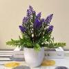 Plantas Artificiales Ligeras, Decoraciones Florales de Interior para Sala de Estar en Casa, Bonsái de Lavanda, Adecuado para Espacios Pequeños