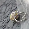 Set Mayorista de Joyería de Plata Nafoge con Perla de Agua Dulce Natural Anillo de Plata Ambiente de Moda Anillo de Flor de Plata 925 para Mujer