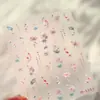 Tensor Novo Produto Novo Chinoiserie Flor de Lótus Adesivo para Unha M-1152 Vidro Transparente Quebrado Cool Flor de Alto Padrão Adesivo para Unha