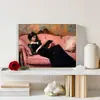 Figura Abstrata Sofá Pintura Decorativa Quarto Menina Lendo Parede de Fundo Murais Sala de Estar Pintura Pendurada Vintage Luxo Leve Hall de Entrada