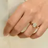 Anillo de plata de ley 925 con zirconia oblonga de corte hielo de 2 quilates para mujer, estilo europeo y americano, anillo de boda de moda versátil de alta gama