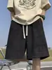 Shorts Casuais Masculinos de Camurça Estampada Estilo Americano Tendência Verão 2026 Nova Chegada Shorts Esportivos Largos Tendência