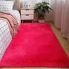 Alfombra de Felpa Larga Estilo Ins para Dormitorio junto a la Cama, Alfombrilla Antideslizante para Sala de Estar con Mesa de Café y Sofá, Aislante Frío para Pies junto a la Cama