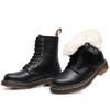 Botas de Motocicleta Leiyu de Lana Genuina Gruesa Largas de Borrego Caña Alta 1460 Botas Cortas Clásicas de Cuero Suave Botas de Cuero para Hombre y Mujer Punta Redonda Tendencia