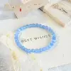 Pulsera de Piedra Ojo de Gato Rosa con Cuentas para Mujer, Estilo de Nicho Exquisito de Gama Alta, Pulsera Apilable, Pulsera de Vidrio de Color Caramelo al por Mayor