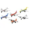 Juguetes para niños aleación deslizante pequeño modelo de avión adornos creativo avión de pasajeros transporte jardín de infantes bolsa de regalo