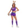 Baloncesto Femenino Transfronterizo Fútbol Salón Auto Show Top Shorts Tocado Traje de Animadora de Tres Piezas