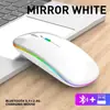 Ratón inalámbrico luminoso Bluetooth de doble modo 2.4G para escritorio, portátil, oficina, ratón inalámbrico transfronterizo