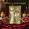 Saco para Embalagem de Alimentos, Saco de Alumínio Dourado Yin Yang, Saco com Fecho Ziplock Autoportante, Saco Translúcido com Fecho Zip para Alimentos (Atacado)