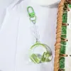 Pingente de fone de ouvido em acrílico, laca de cor sólida galvanizada transparente, corrente de celular estilo ins, chaveiro de bolsa, acessório DIY atacado