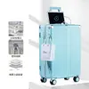 Maleta Multifuncional con Cremallera para Mujer, Equipaje de Mano de 20 Pulgadas con Ruedas Universales para Hombre, Maleta de Carrito para Viajes de Estudiantes de Gran Capacidad