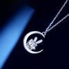 Collar de conejo de luna nueva Hua Yule 2022 para mujer, estilo ins, personalidad de moda, colgante de clavícula de piedra de lujo para mujer