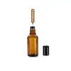 Atacado frasco roll-on marrom 15ml 20ml 30ml 10ml frasco de óleo essencial frasco com esfera roll-on frasco de vidro marrom 5ml
