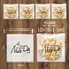 Bolsa de embalaje transparente autoadhesiva con diseño de copo de nieve de dibujos animados, bolsa para hornear, leche, azufaifa, galleta, caramelo, bolsa para pastel de luna