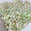 Cuentas redondas de cristal roto Guofeng de 10 mm, de imitación de jade de doble color, sueltas, hechas a mano, para pulseras, accesorios.