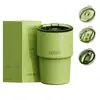 Copo de café transfronteiriço, copo térmico de aço inoxidável 304, copo de água de escritório simples e portátil, copo de carro de aparência elegante e que retém o frio