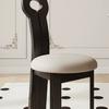 Mesa de Comedor Deli Pizarra Travertino Estilo Francés para Uso Doméstico en Departamentos Pequeños, Mesa de Comedor Rectangular Semicircular de Lujo Ligero Color Crema