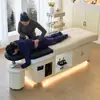 Cama de Shampoo para Terapia Capilar LED de Luxo Leve, Cama Integrada com Circulação de Água e Vaporização para Salão de Beleza, Cama de Fisioterapia Totalmente Reclinável para Lavar o Cabelo