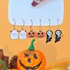 Brincos de Halloween Novos Mais Vendidos Fantasma Diabo Abóbora Gotejamento de Óleo Feminino Personalizado Criativo Placa de Acetato Fantasma Conjunto de Várias Peças