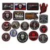 Parche de Calavera con Velcro Bordado Wagner Brazalete Táctico Ruso de Moral Parche para Bolsa KGB