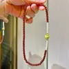 Pulseira de Múltiplos Círculos com Design de Pérola de Água Doce e Granate Natural de Alta Qualidade