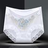 Nueva Ropa Interior Bordada Popular Calzones de Mujer de Cintura Alta Sin Costuras Encaje Algodón Entrepierna Satén Sexy Calzones de Mujer